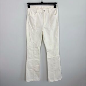 Cinq a Sept Shanis Slit Hem Pants in Gardenia Size 4